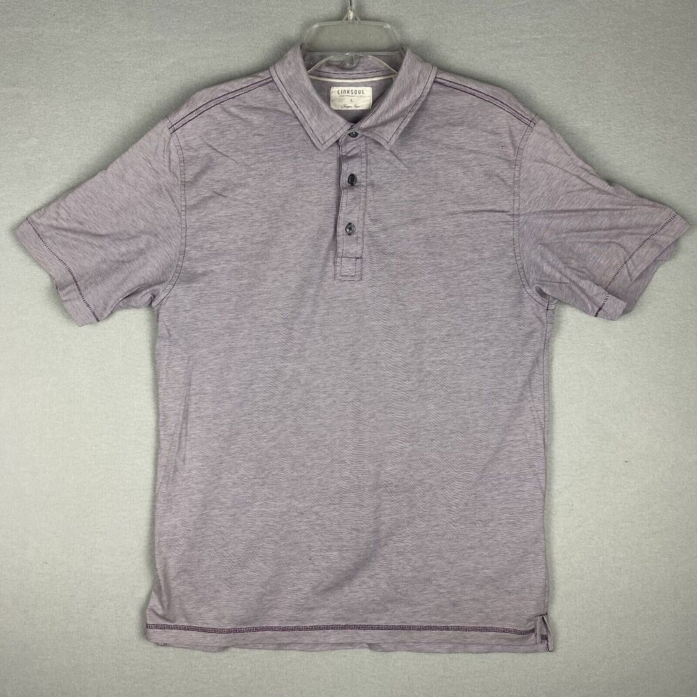 Linksoul Polo Shirt Mens Adult Large Red Casual Lightweight Golf Rugby